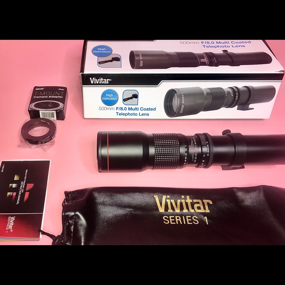 vivitar 500mm f/8.0 telephoto lens